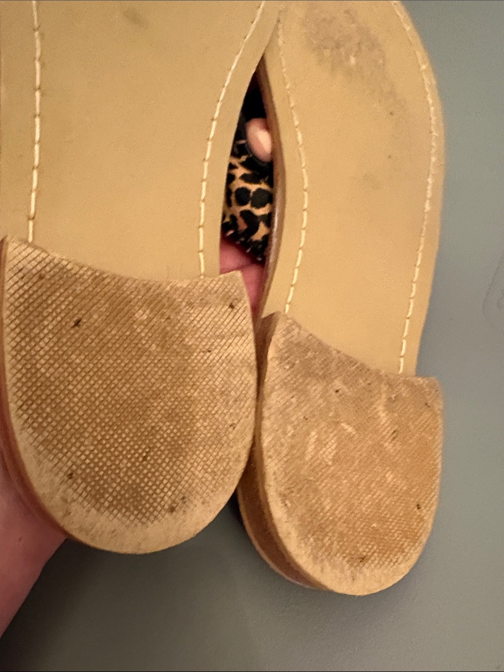 Jack Rogers Leopard-Print Thong Sandals in Tan and Black - Picture 9 of 12